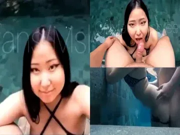 MsBreewc Chindo Nyepong Rakus di Kolam Renang Indo