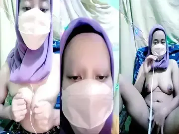 Ukhti Jilbab Ungu Menikmati Colmek Sampai Becek